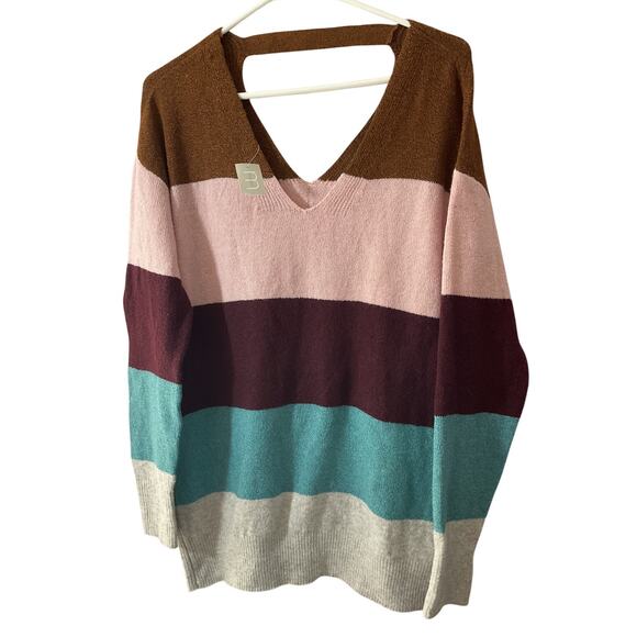 NWT Maurice’s Women's Soft Striped Sweater Size XS Multi Color - Picture 1 of 6